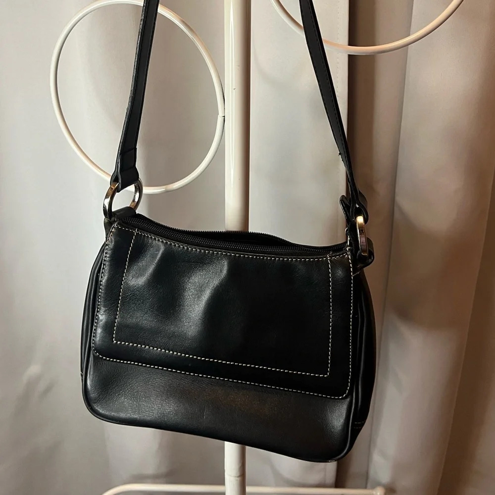 Black Leather Shoulder Bag